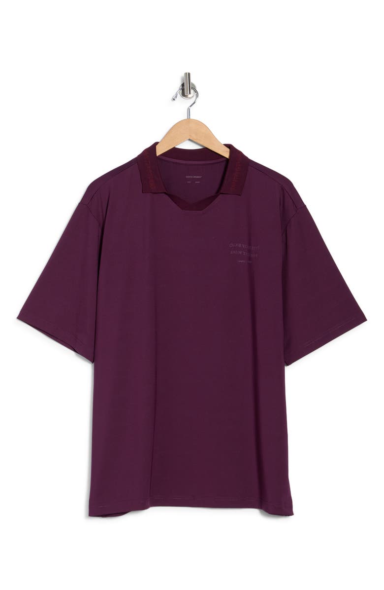 SANTO STUDIO Enjoy the Ride Club Polo, Alternate, color, Merlot