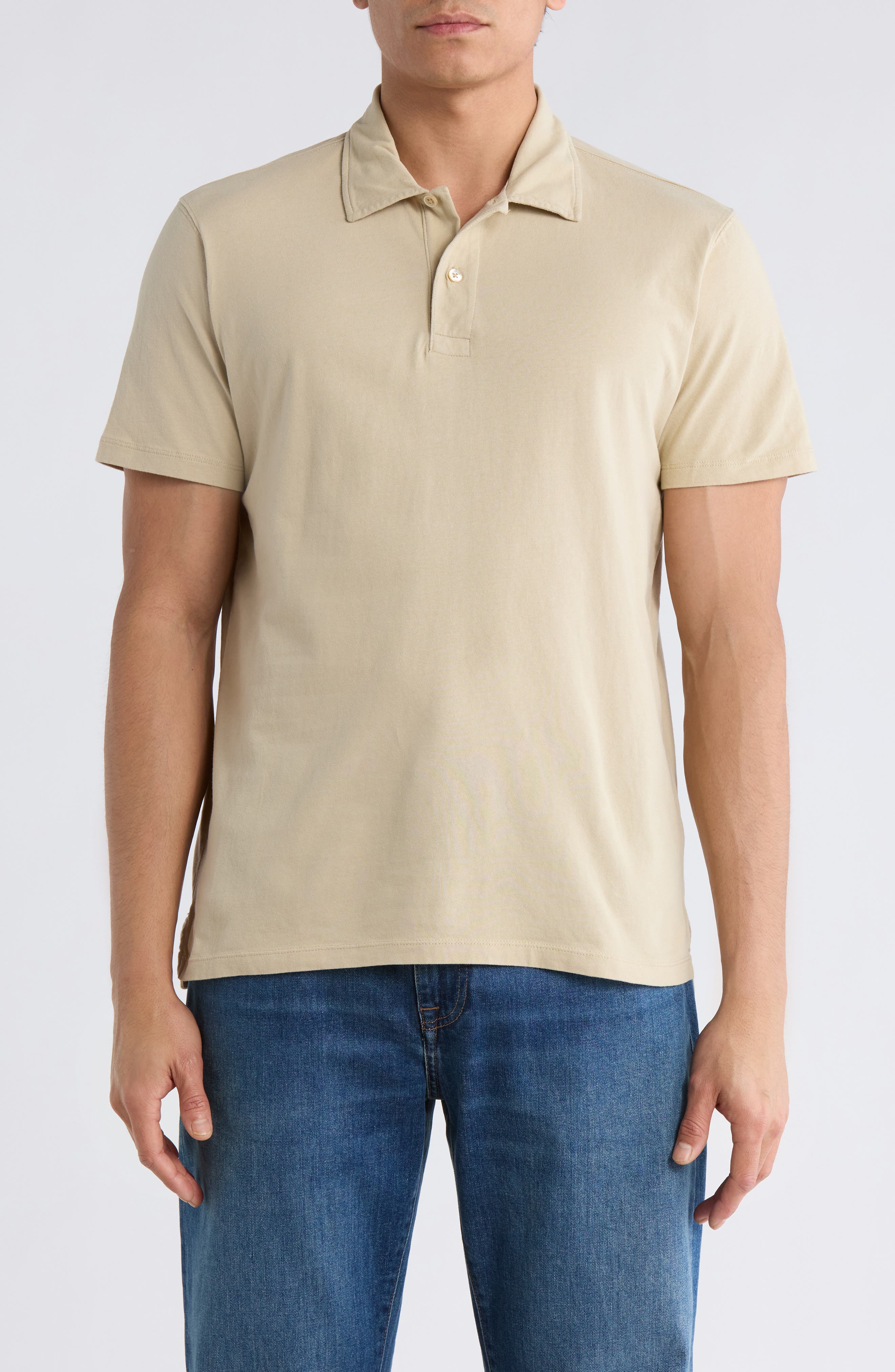 BUCK MASON Heathered Cotton Polo