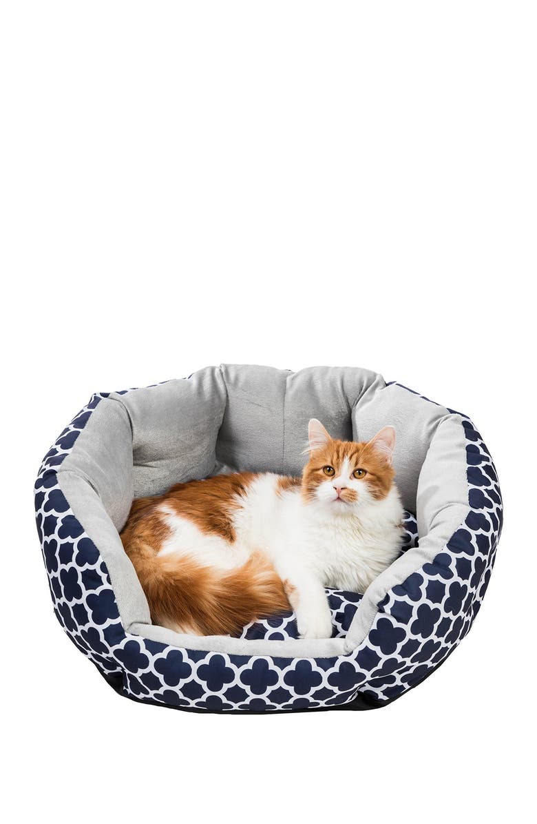 Duck River Textile Blue Mazi Geo Round Pet Bed, Main, color, 