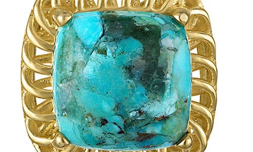 Fzn Composite Turquoise Drop Earrings In Yellow