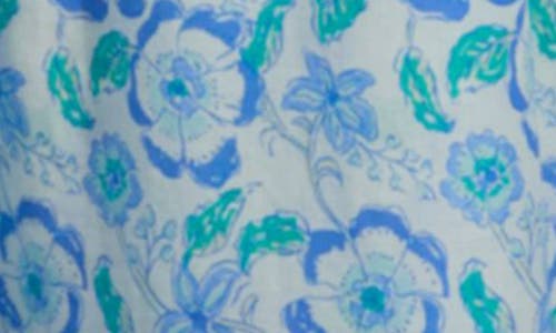 Shop Vineyard Vines Floral Flutter Sleeve Minidress In Floral Print Marsh