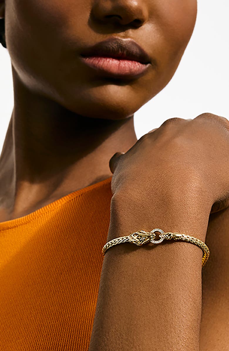 John Hardy Naga Bracelet, 14K Gold, Diamonds, Alternate, color, Gold