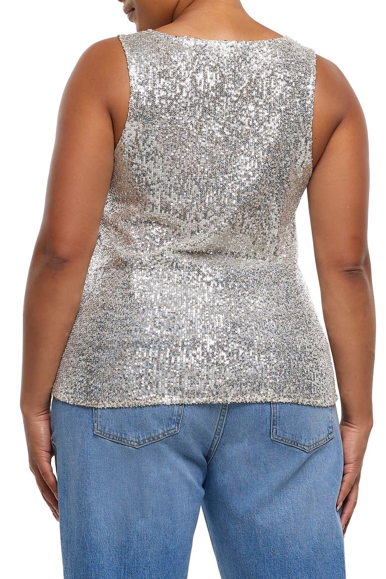Sequin Tank, Alternate, color, SILVER