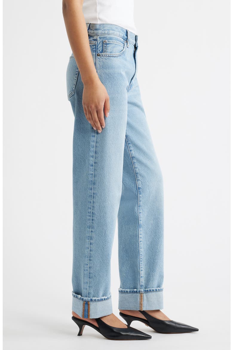 The Hang Cuffed Straight Leg Jeans, Alternate, color, BRINE