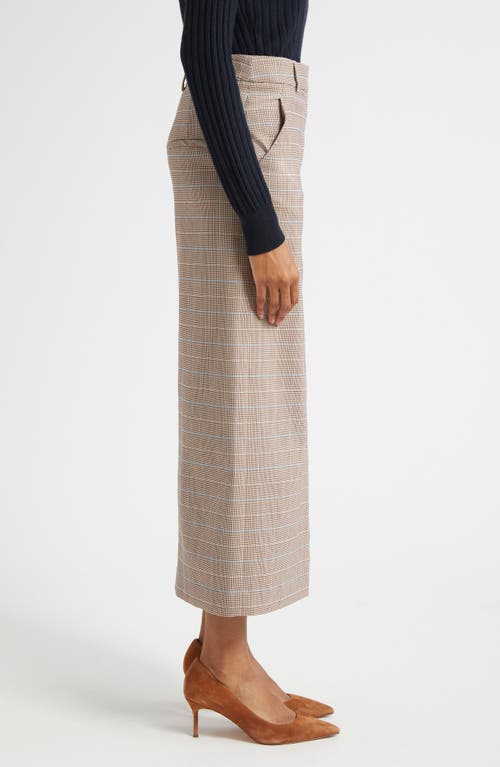Veronica Beard Check-pattern Split Midi Skirt In Gray
