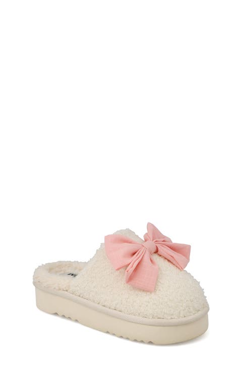 Kids' Kinslee Bow Faux Shearling Slipper (Little Kid & Big Kid)