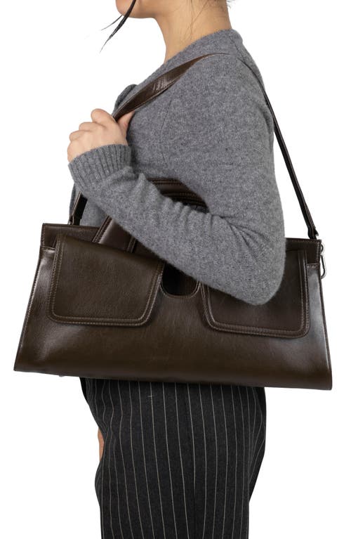Jeffrey Campbell Lorelai Double Strap Leather Satchel In Khaki