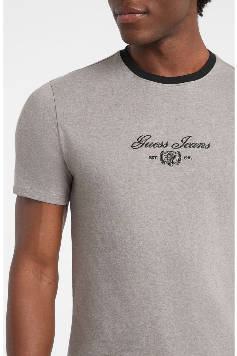 Embroidered Logo T-Shirt, Alternate, color, OPEN GREY