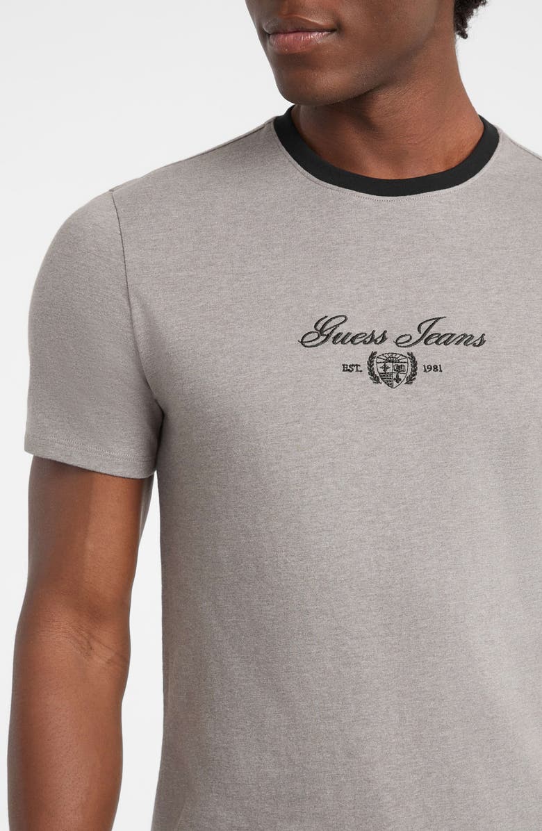 GUESS JEANS Embroidered Logo T-Shirt, Alternate, color, Open Grey