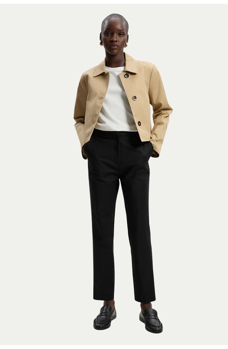 Karen Millen Essential Techno Woven Trousers, Alternate, color, Black