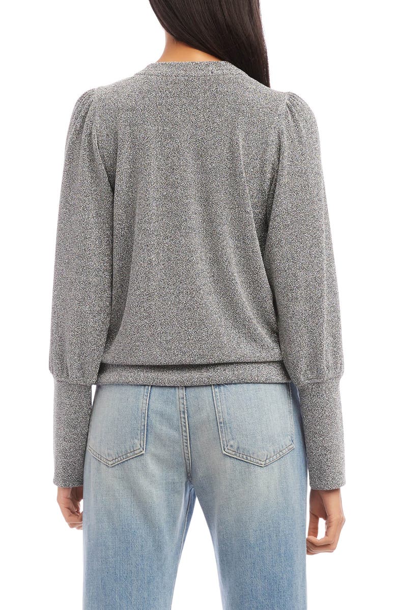 FIFTEEN TWENTY Metallic Bishop Sleeve Top, Alternate, color,