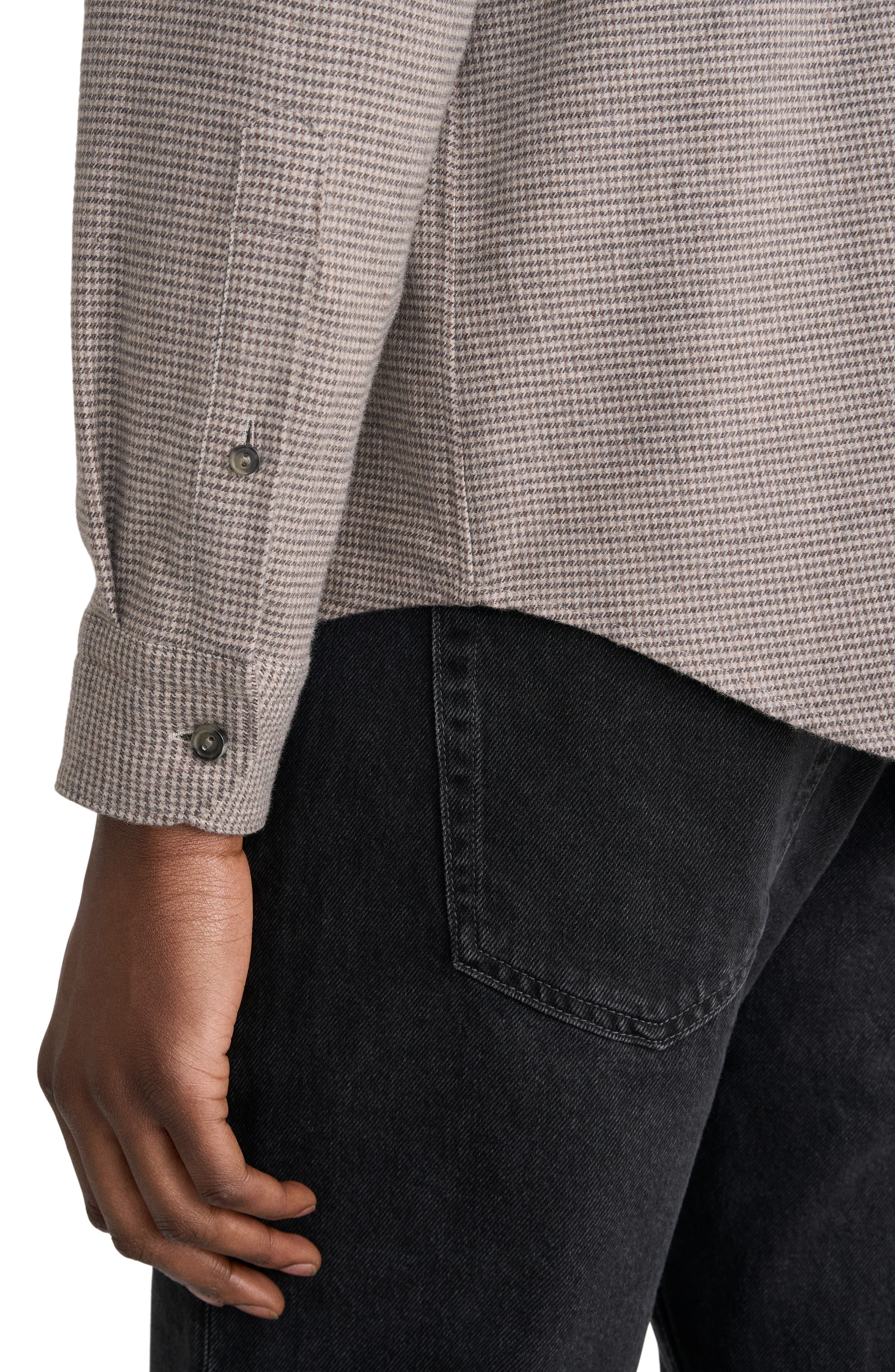 Eton Houndstooth Check Flannel Shirt (Men) | Nordstrom
