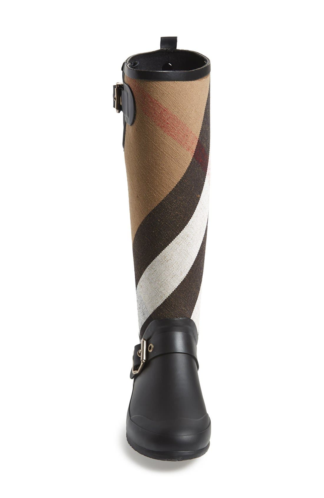 Burberry 'Birkback' Rain Boot, Alternate, color, 