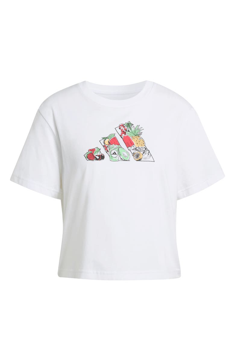 adidas Food Cropped Loose Graphic T-Shirt, Alternate, color,