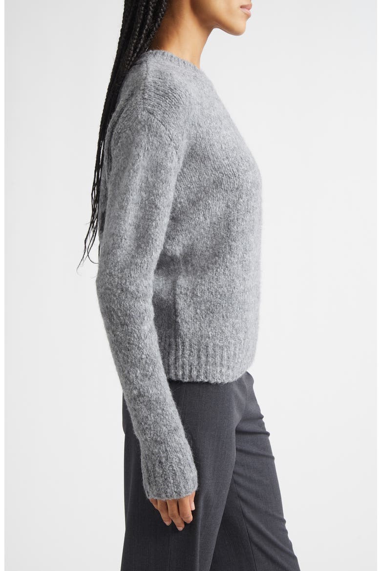 Clock Intarsia Wool & Alpaca Blend Sweater, Alternate, color, GREY