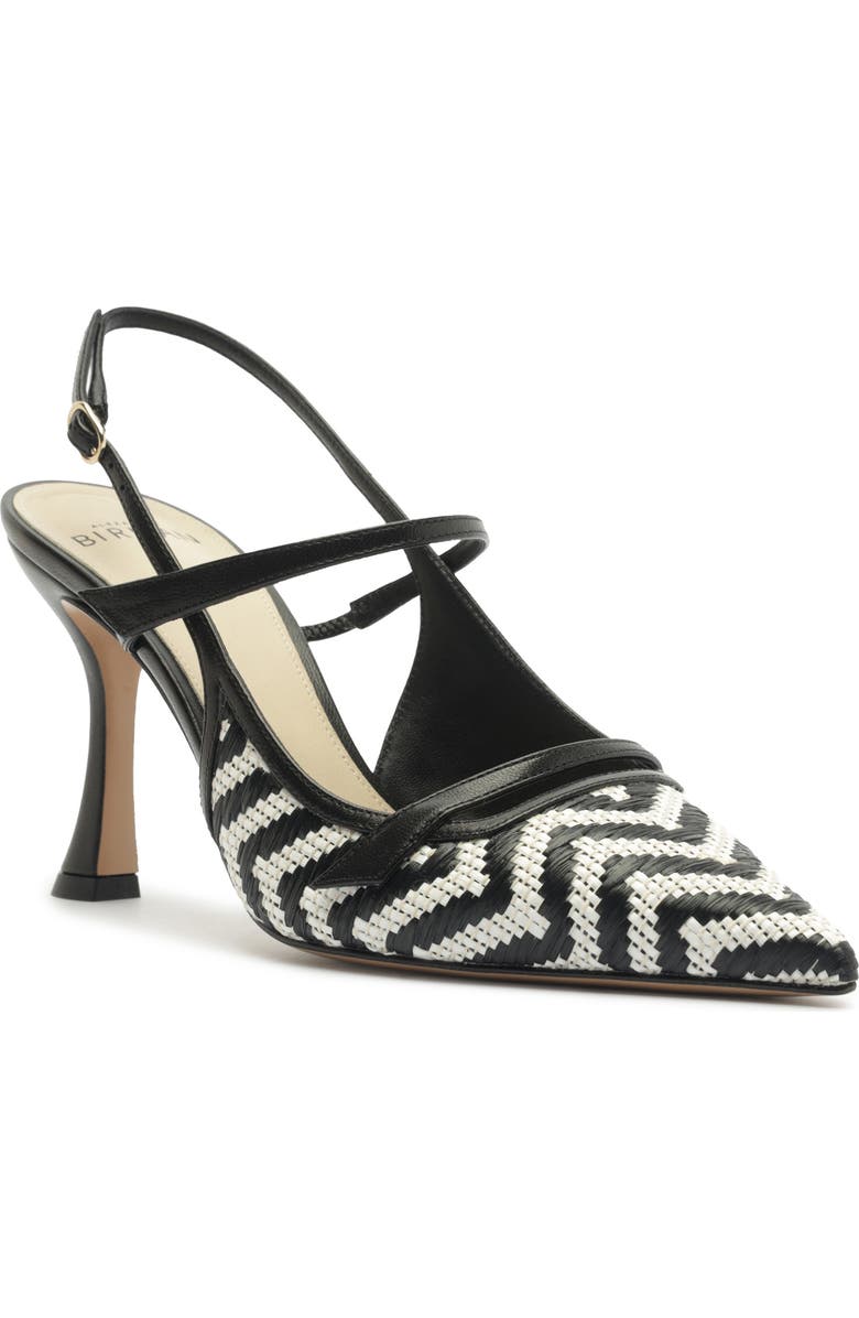 Alexandre Birman Tita Raffia Slingback Pump, Main, color, Black