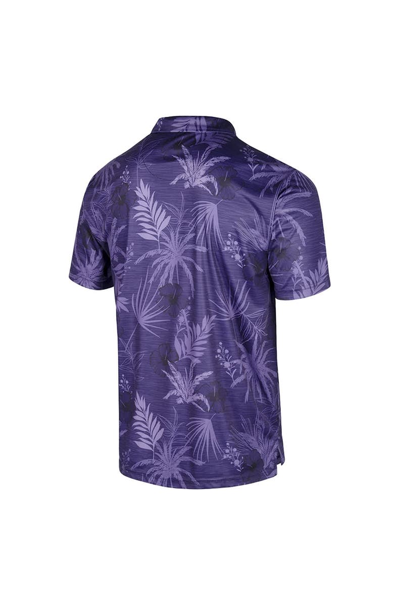 COLOSSEUM Men's Colosseum Purple TCU Horned Frogs Palms Team Polo, Alternate, color, Purple