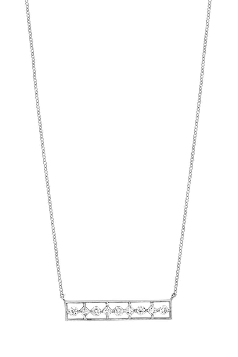 18K White Gold Diamond Bar Pendant Necklace - 0.26 ctw. (Nordstrom Exclusive), Main, color, 18K WHITE GOLD