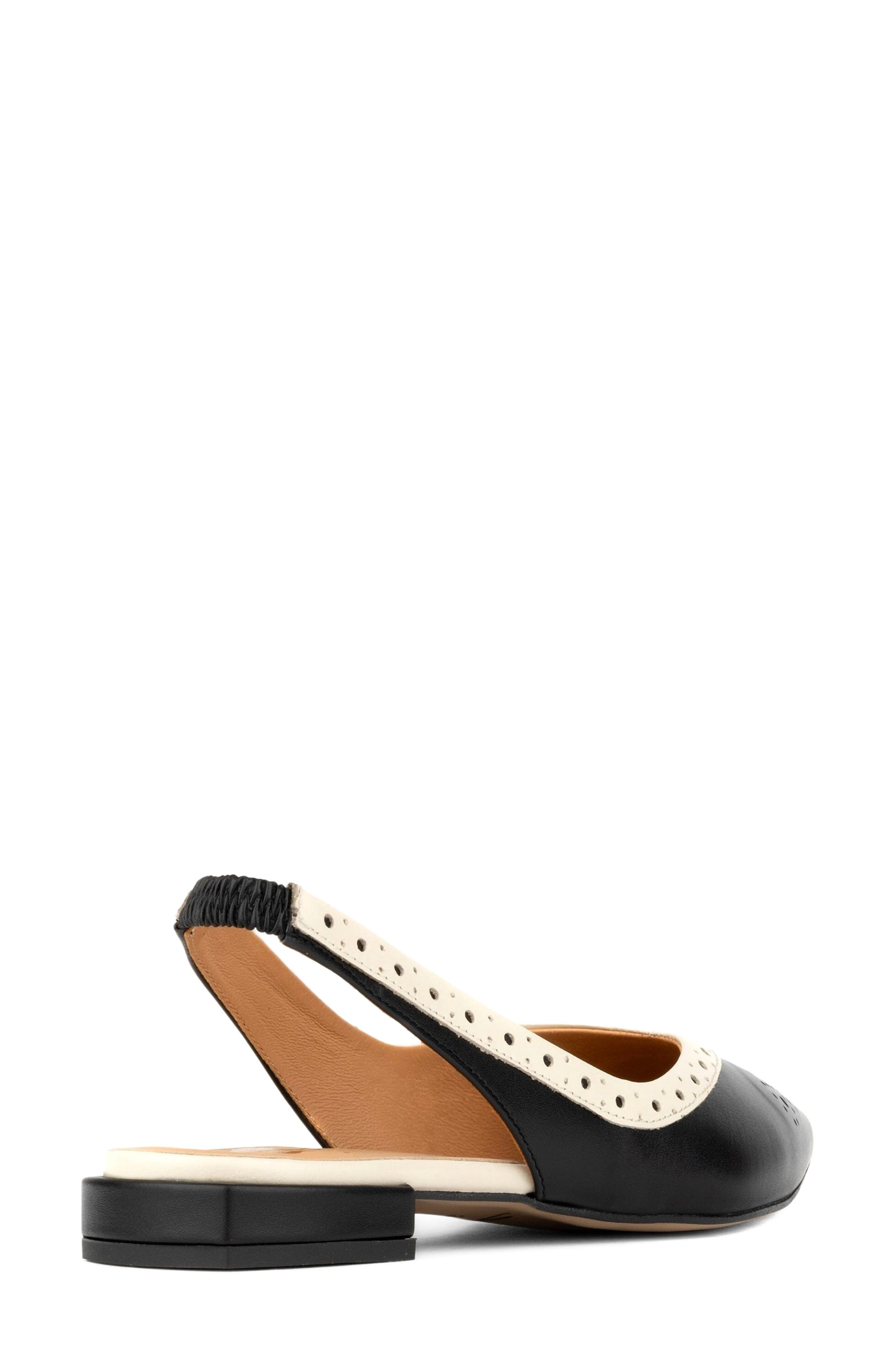 Holly Pointed Toe Slingback Flat, Alternate, color, BLACK