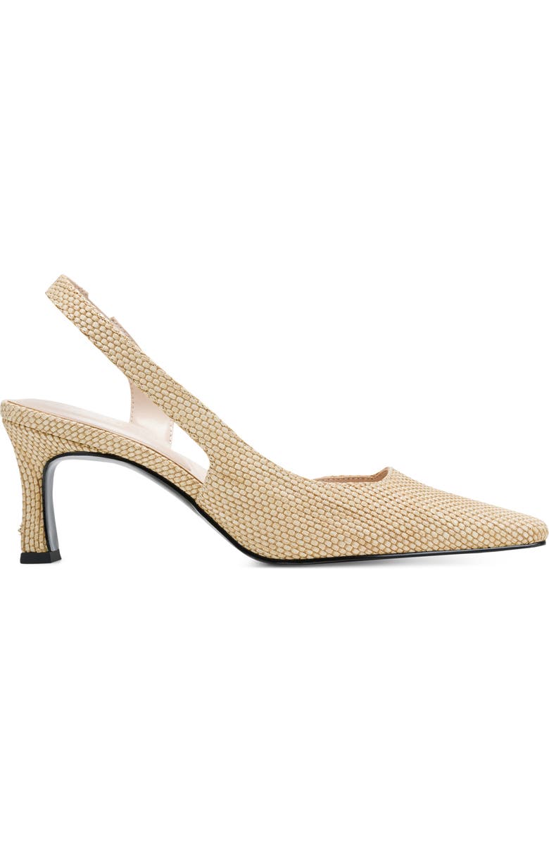 KARL LAGERFELD PARIS Sheenz Woven Slingback Pump, Alternate, color, Natural
