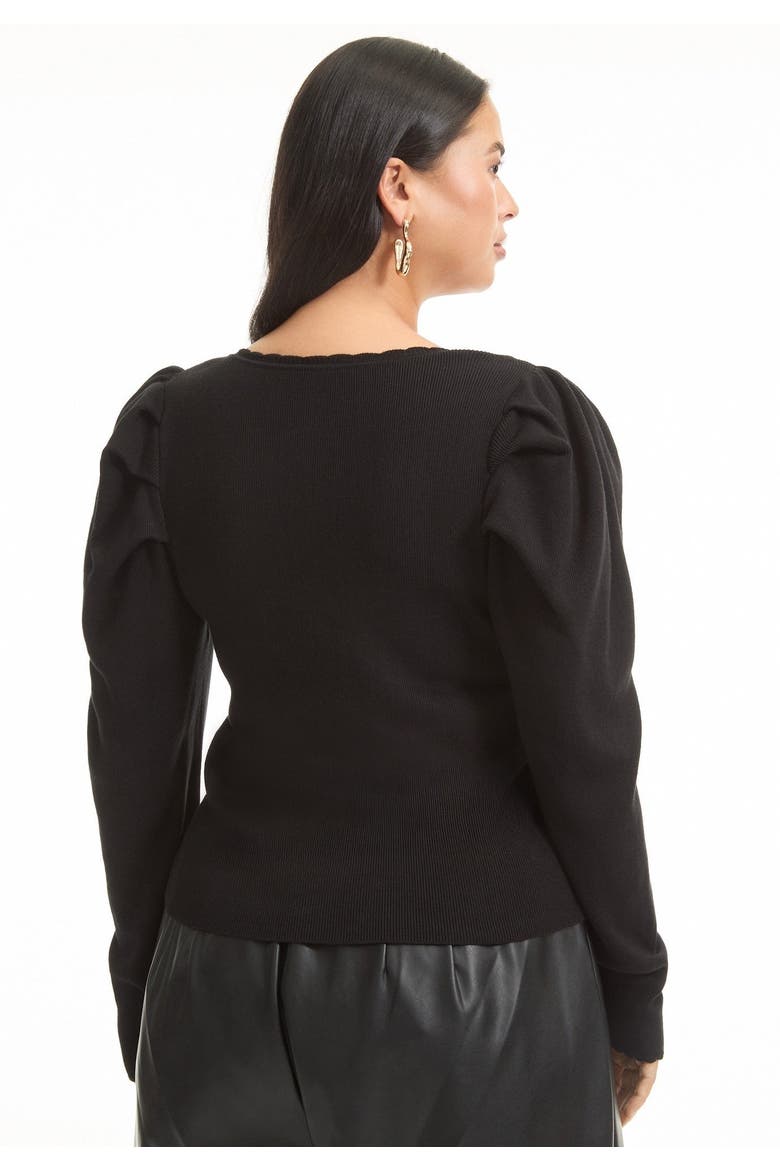 Mutton Sleeve Sweater, Alternate, color, BLACK ONYX