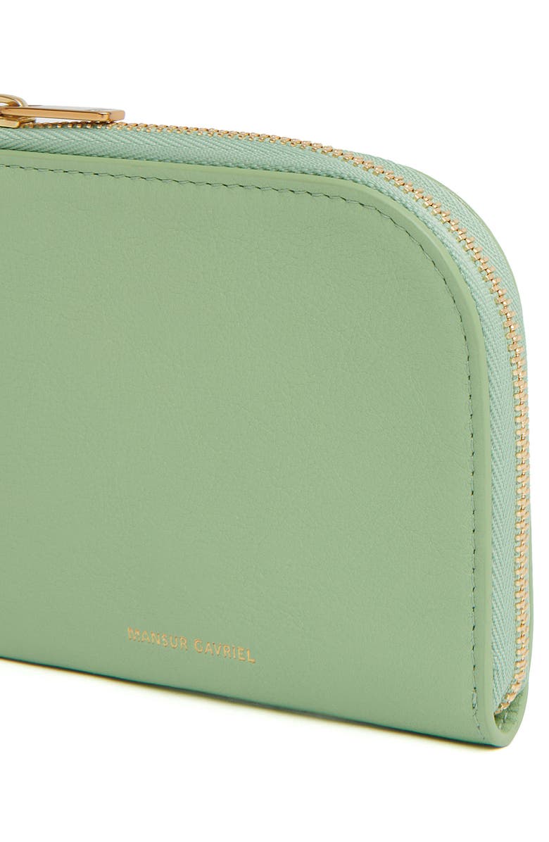 Mansur Gavriel Slim Leather Zip Wallet, Alternate, color, 