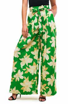 FLYING TOMATO Floral High Waist Wide Leg Pants