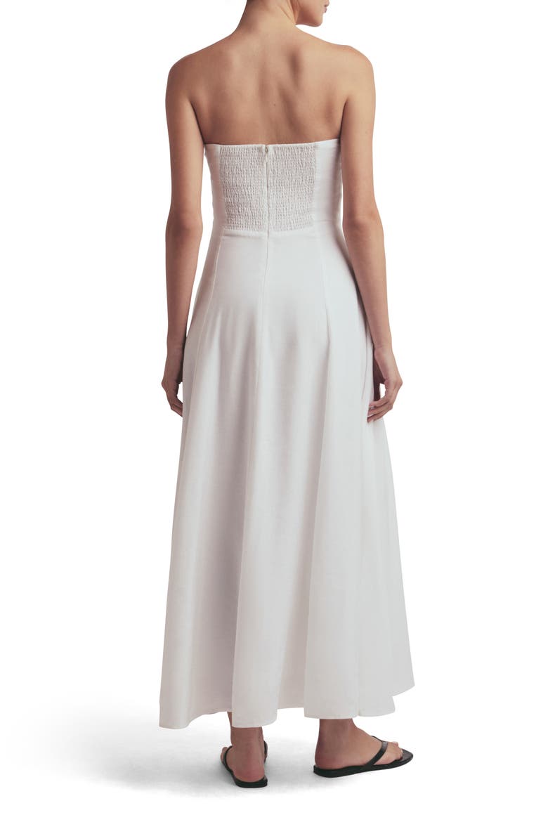 The Favorite Strapless Maxi Dress, Alternate, color, WHITE