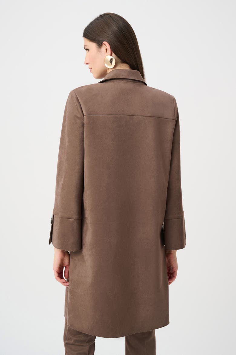 Suede Straight Coat, Alternate, color, Mink