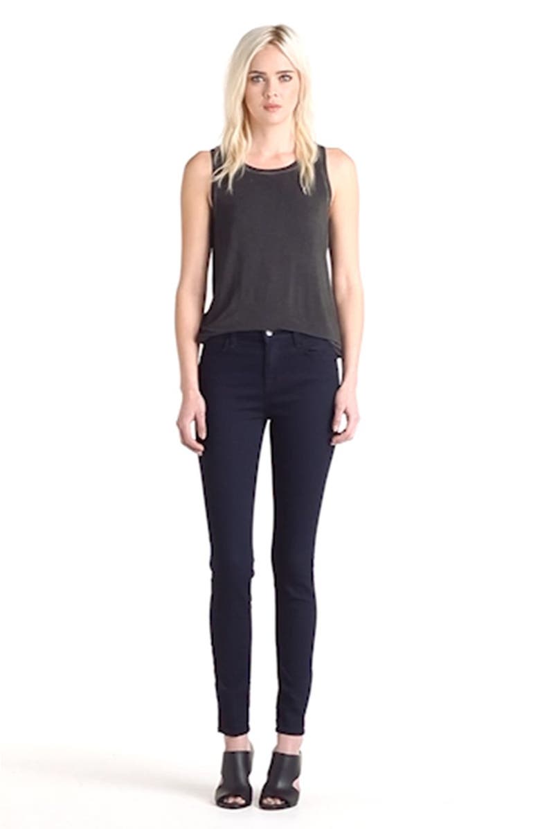 J Brand 'Maria' High Rise Skinny Jeans, Alternate, color, Lapis
