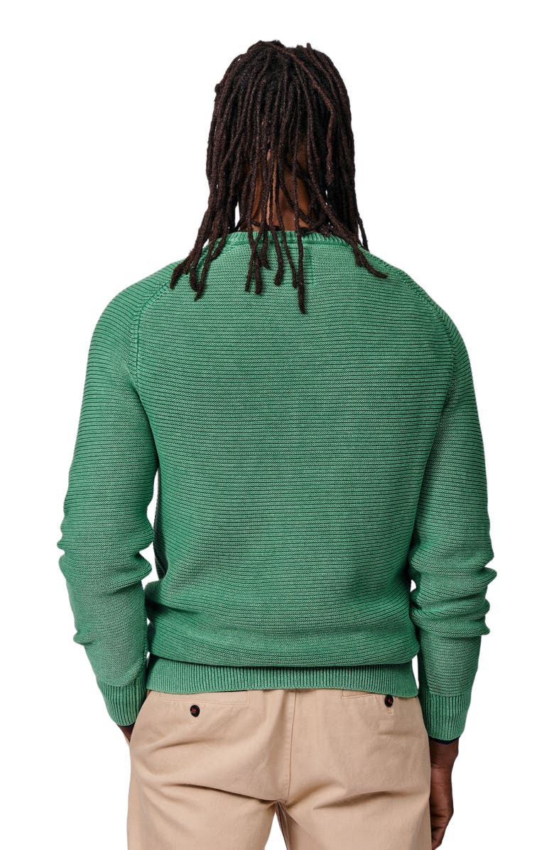 Aubin Saxilby Tuck Stitch Crew Neck Jumper, Alternate, color, Green