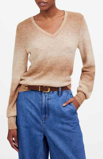Madewell Space Dye Alpaca Blend V-Neck Sweater