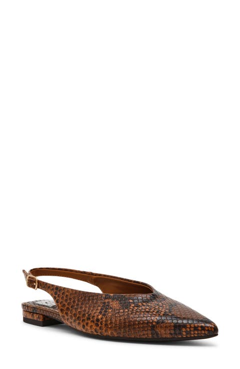 Empress Pointed Toe Slingback Flat