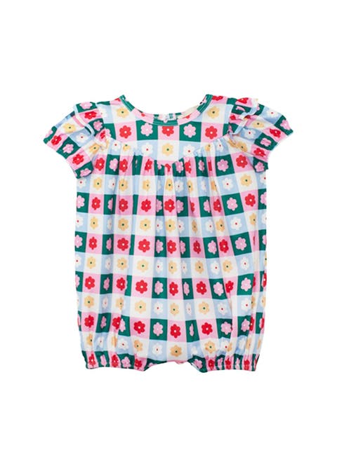 Flower Pops Short Sleeve Romper (Baby)