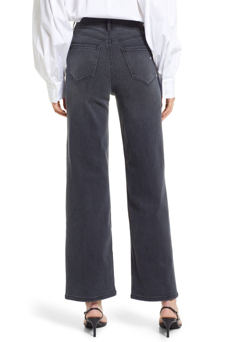 Women's High Waist Wide Leg Jeans, Alternate, color, BLACK