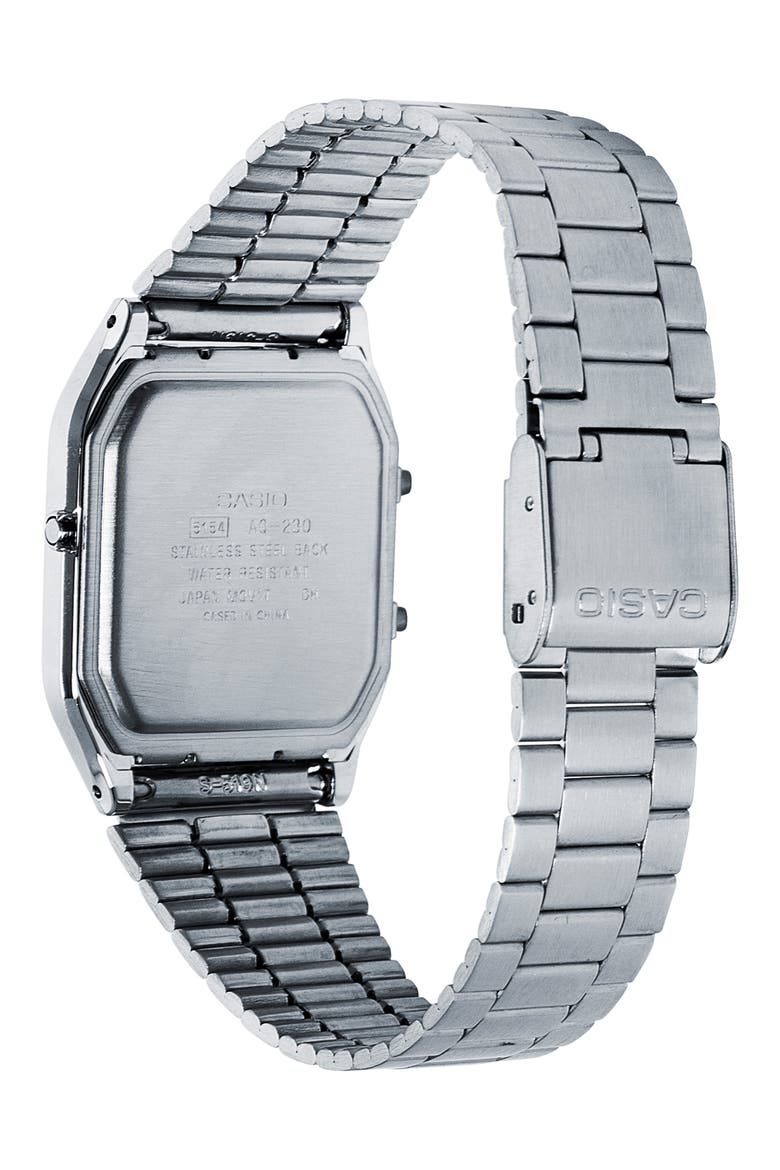 Vintage Analog/Digital Bracelet Watch, 38.8mm × 29.8mm, Alternate, color, SILVER