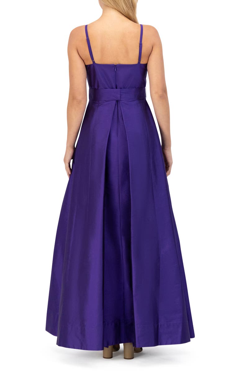 Eliza J Belted Taffeta Ballgown, Alternate, color,
