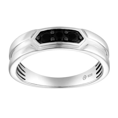Ryu 0.2CT Black Spinel Ring 925 Silver
