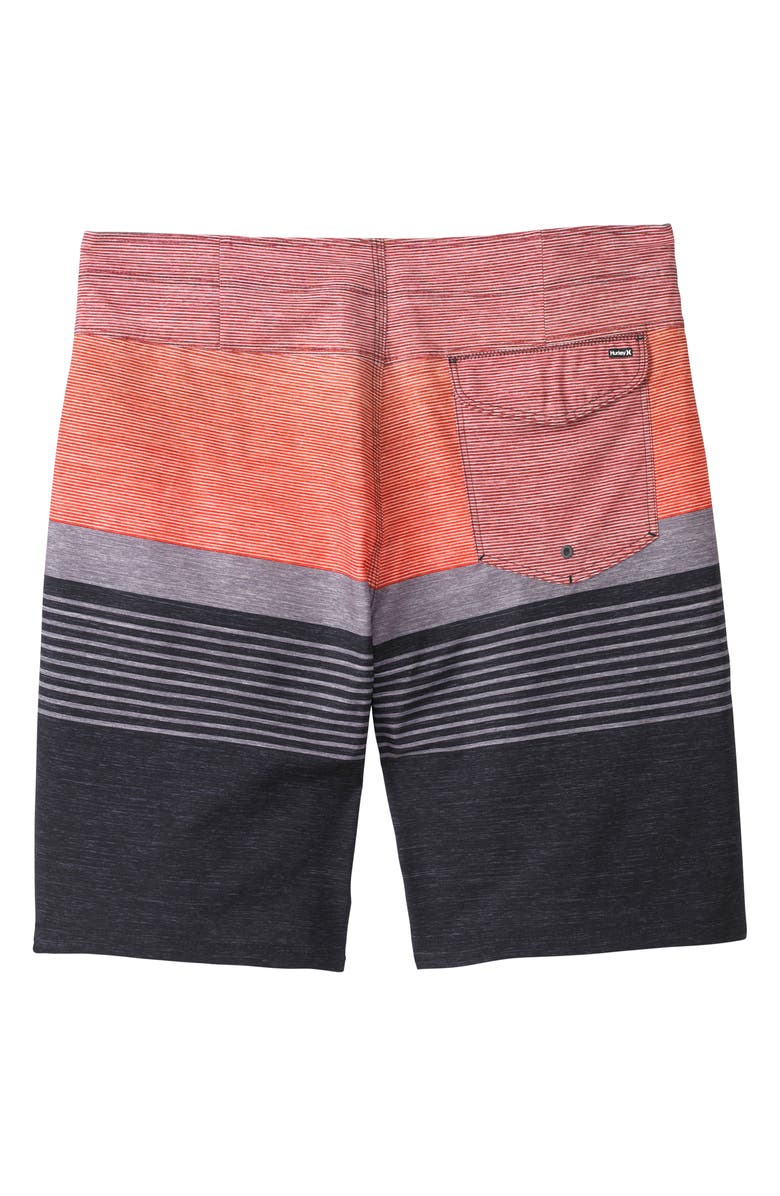 Hurley Epic Ombré Stripe Swim Trunks, Alternate, color, 