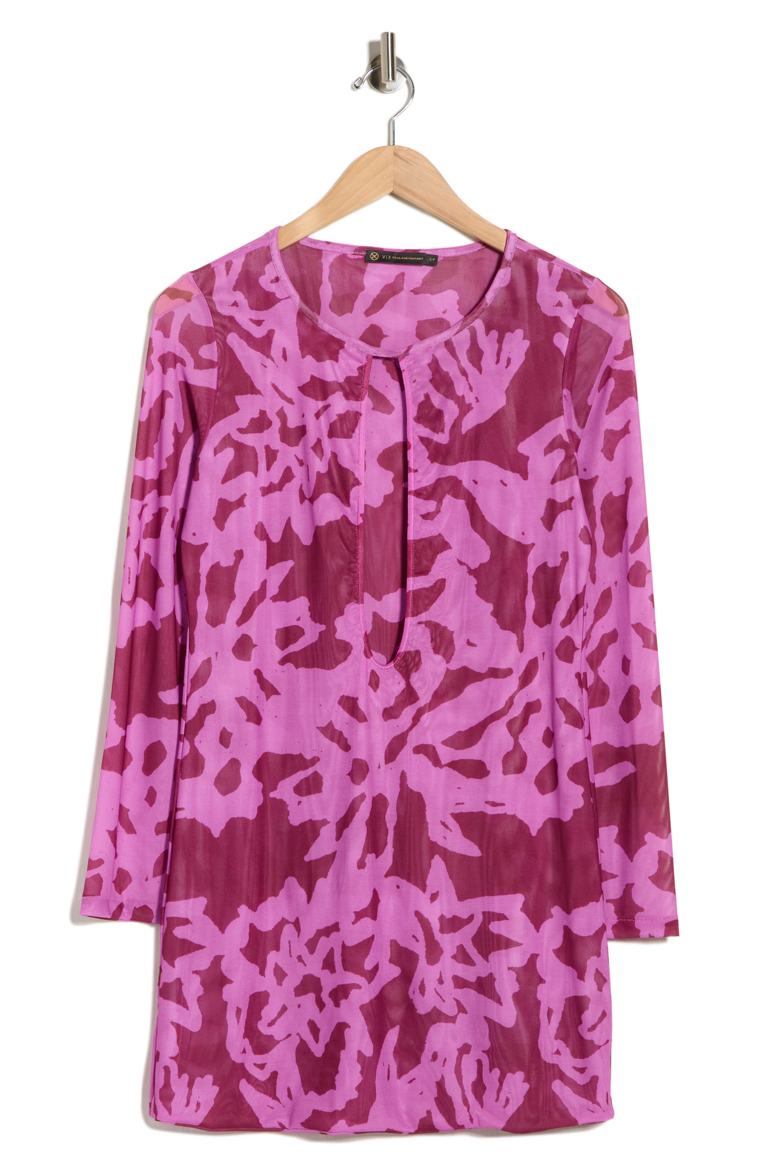 ViX Paula Hermanny Cleo Long Sleeve Cover-Up Dress