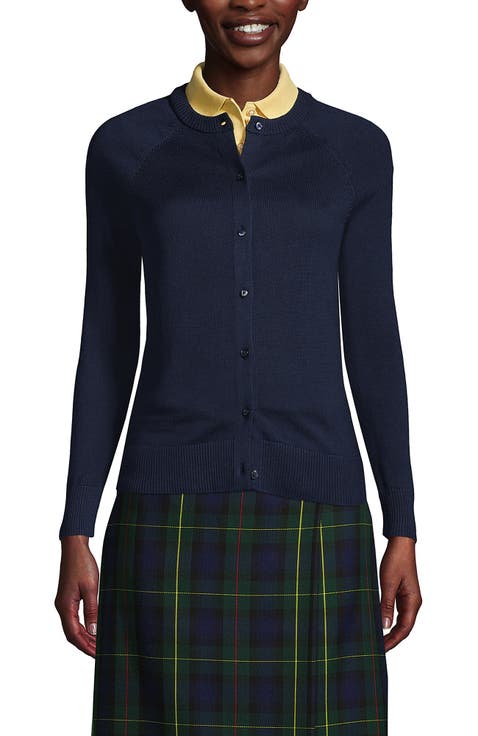 School Uniform Young  Cotton Modal Cardigan Sweater