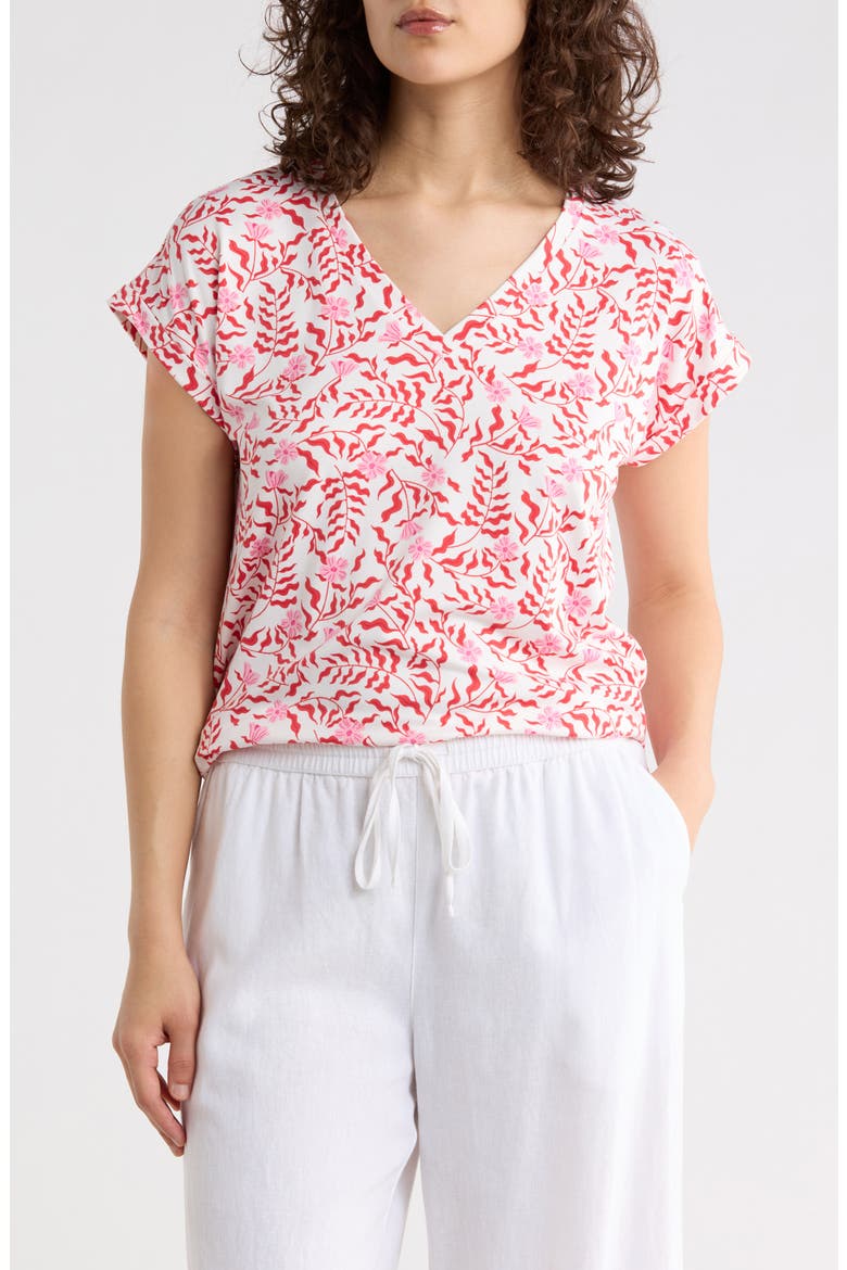 Print Butter Top, Main, color, CAYENNE RED