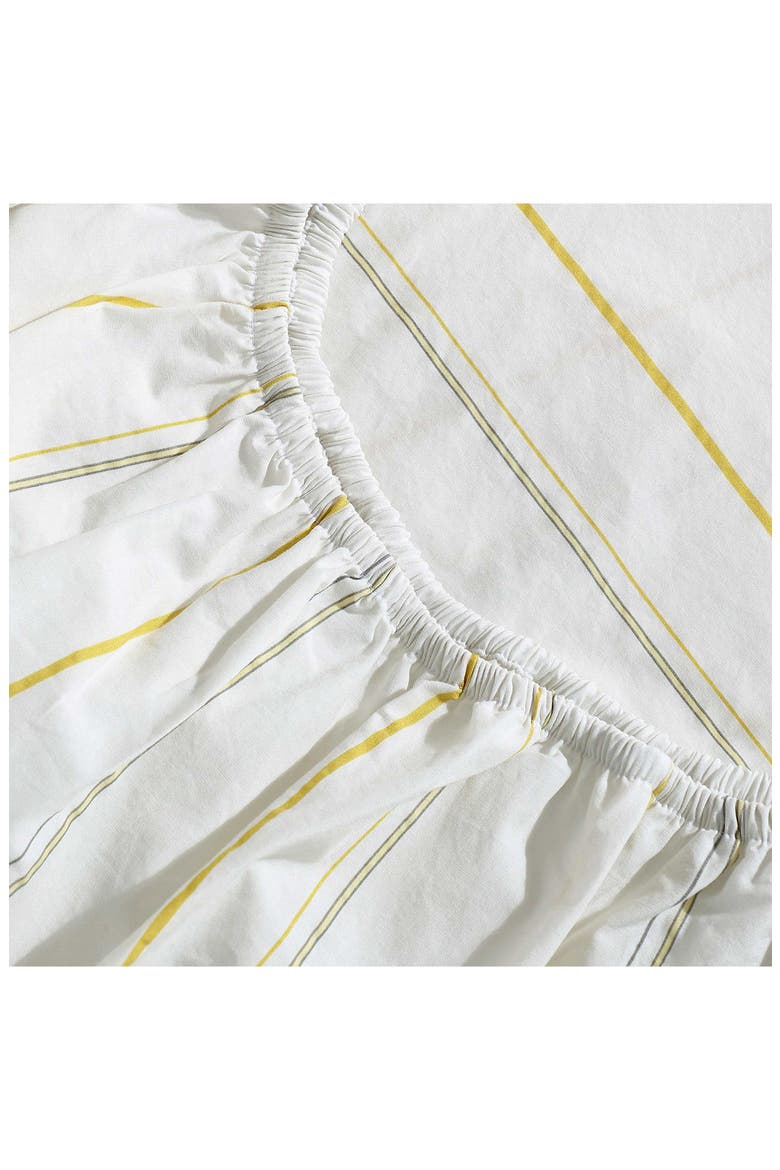 Pinstripes 200 Thread Count Cotton Percale Sheet Set, Alternate, color, LIGHT / MEDIUM YELLOW