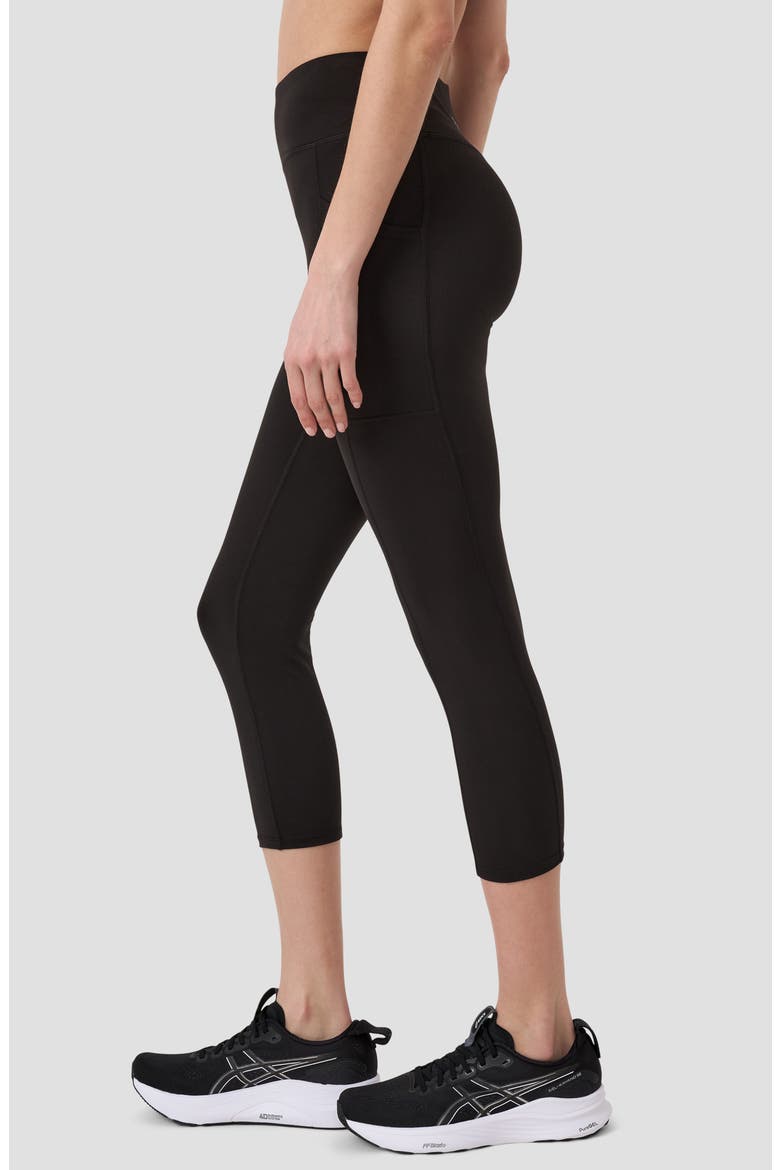 High Waist Crop Leggings, Alternate, color, BLACK