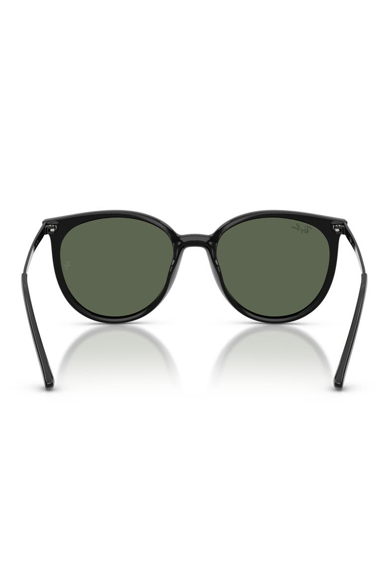 RB4464L 54mm Round Sunglasses, Alternate, color, BLACK / DARK GREEN