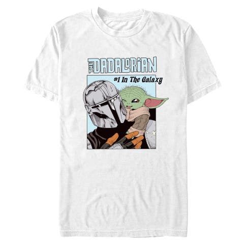Men's Star Wars The Mandalorian The Dadalorian Number One Galaxy  Graphic T-Shirt