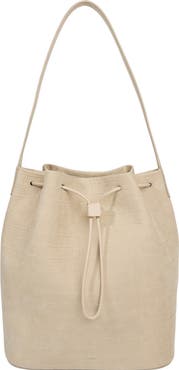 Vince Sarai Croc Embossed Leather Bucket Bag