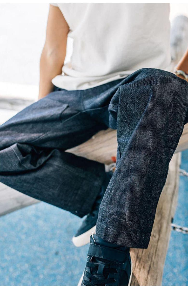 Jackalo Kids' Organic Heavyweight Cotton Denim Jules Jeans, Alternate, color, Heavyweight Denim