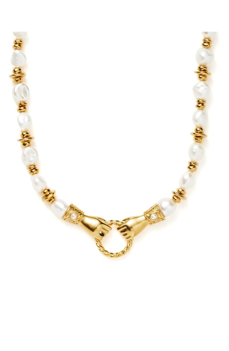 Missoma x Harris Reed In Good Hands Beaded Pendant Necklace, Alternate, color, 