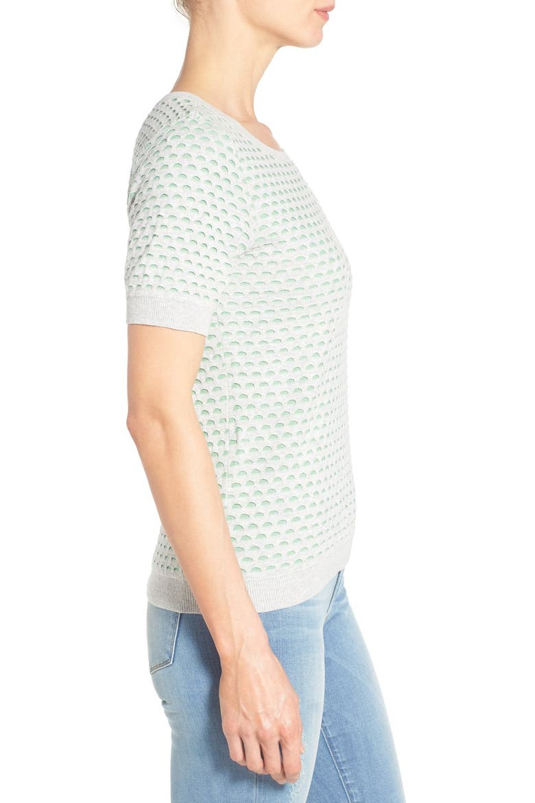 Textured Crewneck Sweater, Alternate, color, GREY- GREEN TEXTURE PATTERN